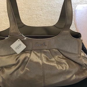 New Coach Silver/Pewter Handbag